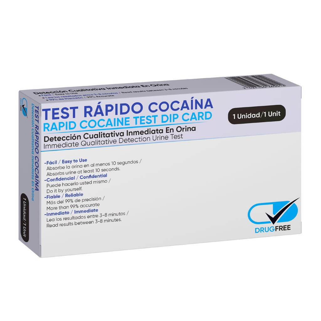 Test de Cocaína o Marihuana en Orina de Detección Rápida con Tarjeta de  Inmersión de Tezaro Pharma