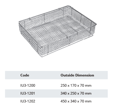 Wire network basket to sterilize
