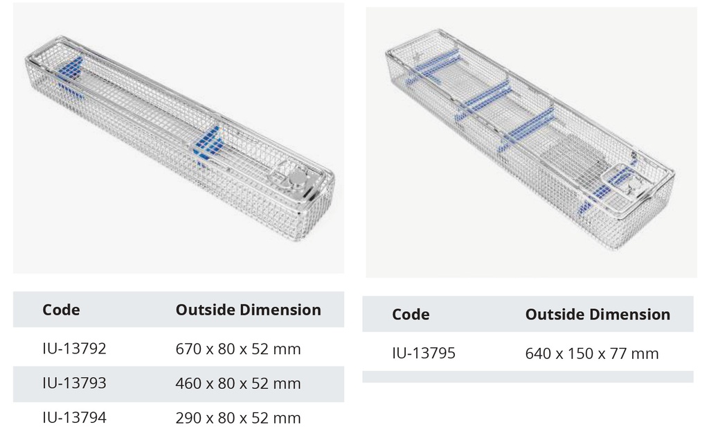 Endoscope basket with lid, wire diameter 1 mm and 4 x 4 mm mesh