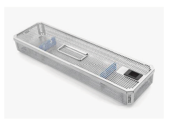 [IU3-1054] Cesta de Endoscopio con Tapa, Diámetro de Alambre 1 mm y Malla 4 x 4 mm - 492 x 134 x H mm (55 mm)