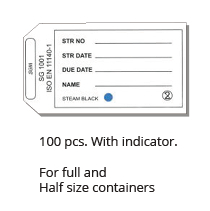 Paper tags with indicator - 100 units package