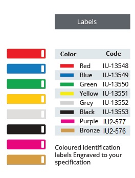 [IU-13549] Identification label without clip (Blue)