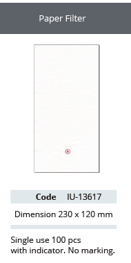 Filtres de paper únic amb indicador - paquet de 100 unitats