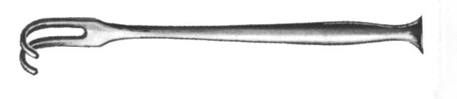 Gancho de Axenfeld con Dos Dientes - Ancho de Punta de 4 mm