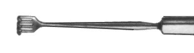 Gancho de Rollet con Cuatro Dientes - Ancho de Punta de 6 mm