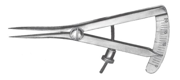 Calibrador Castroviejo de 0 a 20 mm