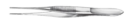 [IU-BH701] Pinza de Disección sin Dientes, Dentada, Puntas Rectas - Longitud de 10 cm (0,8 mm)
