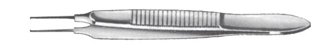 Micro Pinza para Iris de Bonn con Dientes 1 x 2, Puntas de 0,12 mm - Longitud de 7 cm