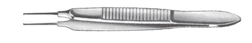 [IU-BH721] Micro Pinza para Iris de Bonn con Dientes 1 x 2, Puntas de 0,12 mm - Longitud de 7 cm (Straight)