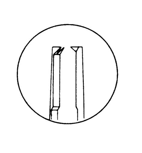 [IU-BH7278] Pinza para Ligaduras de Kelman-McPherson con Plataforma y Dientes 1 x 2, Mandíbulas de 7,5 mm - Longitud de 8,5 cm (Recta)