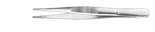 [IU-BH876] Pinza de Disección sin Dientes, Dentada - Puntas Rectas (14 cm)