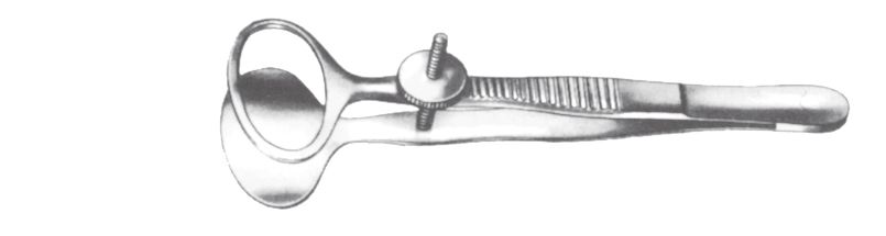 Pinza para Chalazión de Desmarres con Hojas Ovaladas - Longitud de 9,5 cm