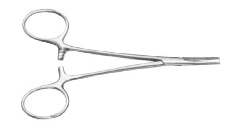 Pinza Hemostática de Hartmann, Dentada - Longitud de 10 cm