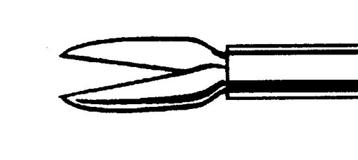 [IU-BH595955] Tijera para Vitrectomía con Mango y Conector (20G 0,9 mm, Recta)