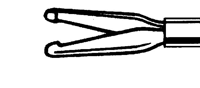 Pinza de Agarre para Vitrectomía con Mango y Conector, Mandíbulas de 0,3 mm - Puntas Rectas