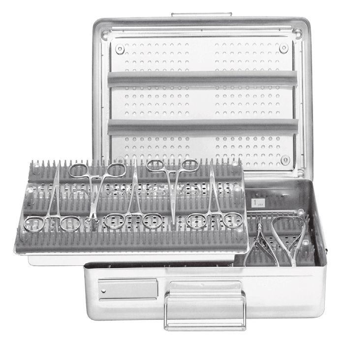 Caja para Esterilización de Acero Inoxidable con Dos Filtros de Papel - Diferentes Dimensiones