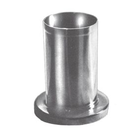 Tarro de Pie sin Tapa de Acero Inoxidable - Altura de 130 mm