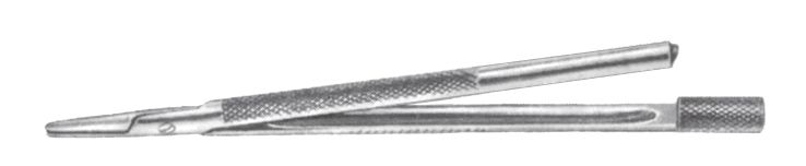 Porta Cuchillas de Afeitar de Castroviejo, Diámetro de 6 mm - Longitud de 12 cm