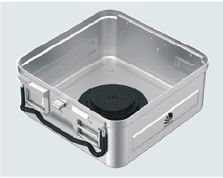 Container base for model sterilization B3 barrier with PTFE system - Medium size 1/2 - 310 x 272 x hm mm