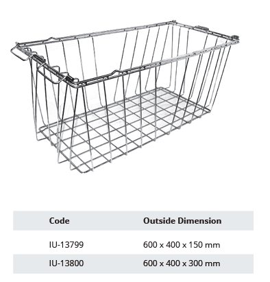 [IU-13799] Laundry basket to sterilize - 600 x 400 x h mm (150 mm)