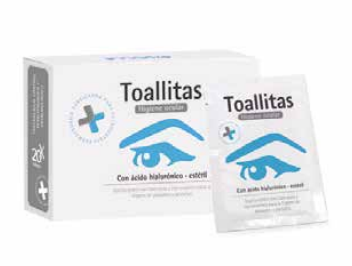 Toallitas Oftálmicas Estériles con Ácido Hialurónico para la Limpieza Ocular - Caja de 20 Unidades