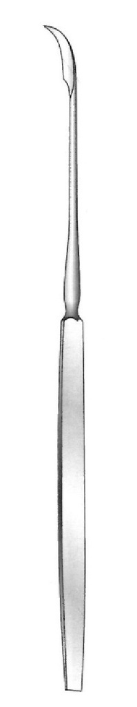 Bisturí for tonsils Abraham - length = 21.5 cm / 8-1 / 2 "