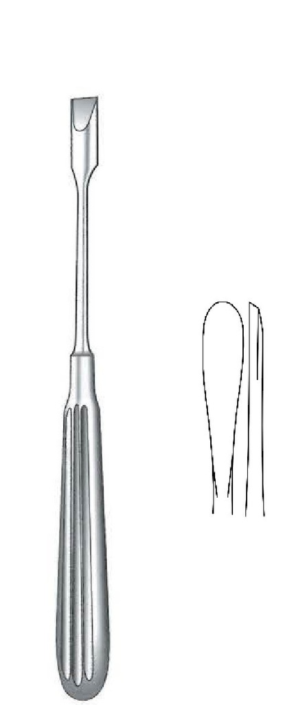 Elevador y cureta Adson - longitud = 17 cm / 6-3/4"