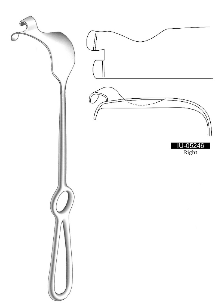 LeFort I Arnhem Retractor - length = 22 cm / 8-3/4", right