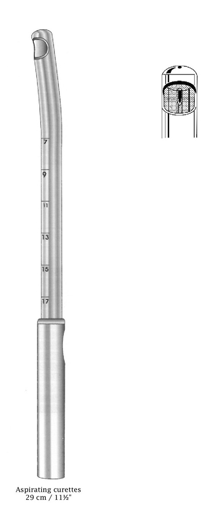 Aspiration heights - length = 29 cm / 11-1 / 2 ", width = 12 mm