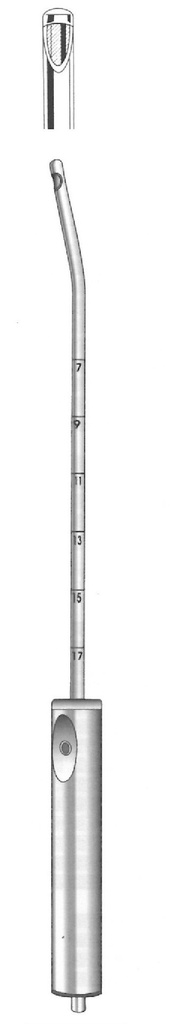 SPEAK AND ASPIRATION Curett - Length = 29 cm / 11-1 / 2 ", width = 4.5 mm