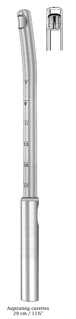 Aspiration heights - length = 29 cm / 11-1 / 2 ", width = 8 mm