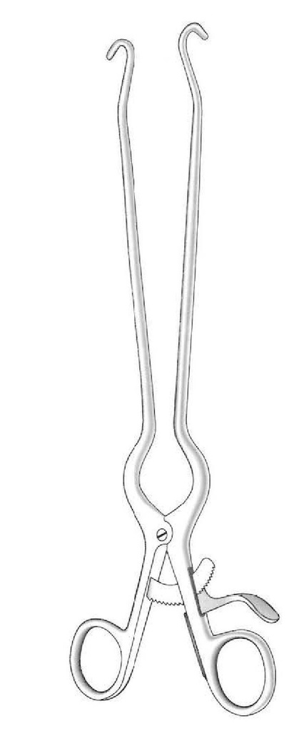 Cardiovascular clamp - length = 26 cm / 10-1 / 4 "