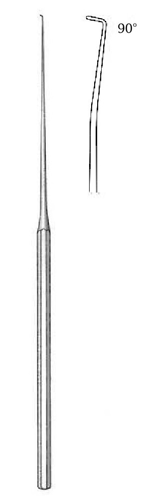 Micro hook for hearing - tip = 3.0 mm, angle = 90 °
