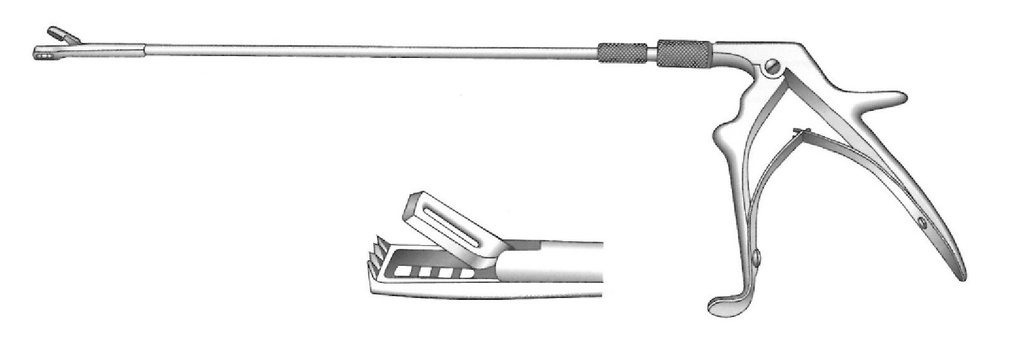 Kevorkian biopsy clamp with handle