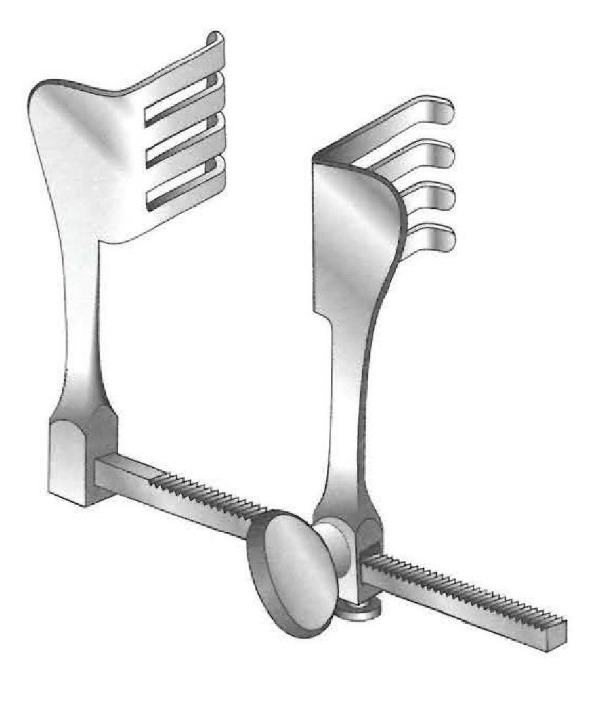 Retractor Badgley - valva = 50 x 44 mm, prolongación = 6-1/4"