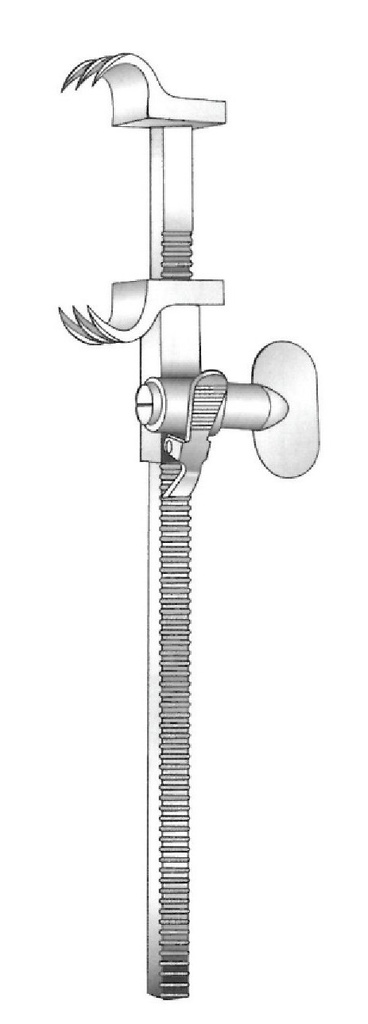 Aproximador de costillas Bailey - longitud = 20 cm / 8", garras cortas