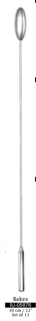 Dilatador de conductos biliares Bakes - longitud = 30 cm / 12", juego de 13, figura 1 - 13