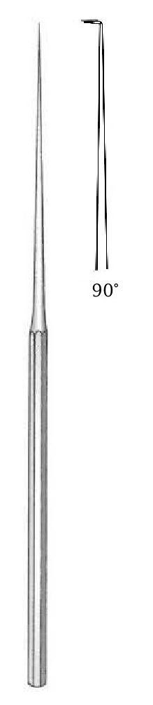 Barbara ear hook - length = 16 cm / 6-1 / 4 ", tip = 2.0 mm, angle = 90 °