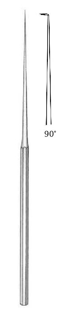 Micro gancho de oído Barbara - longitud = 16 cm / 6-1/4", punta = 2.5 mm, ángulo = 90°