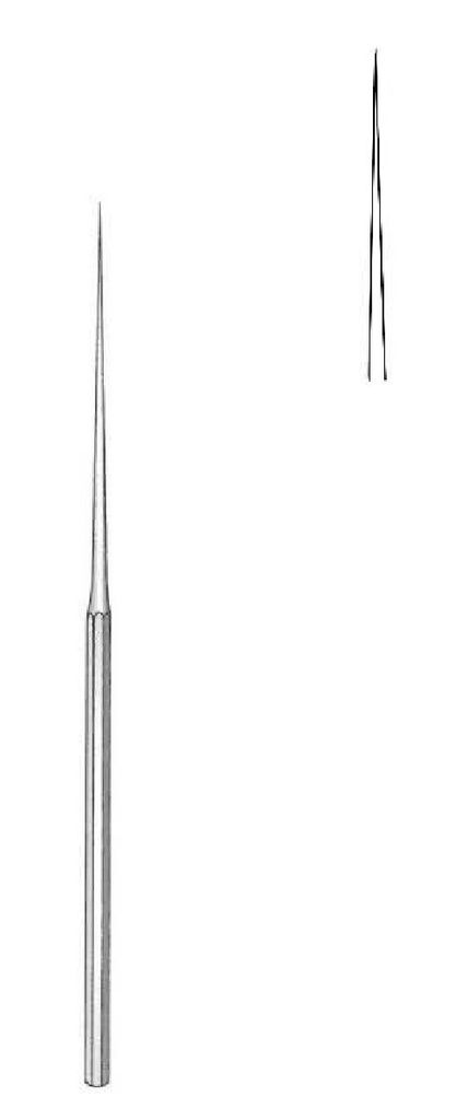 Micro aguja de oído Barbara, recta - longitud = 16 cm / 6-1/4"