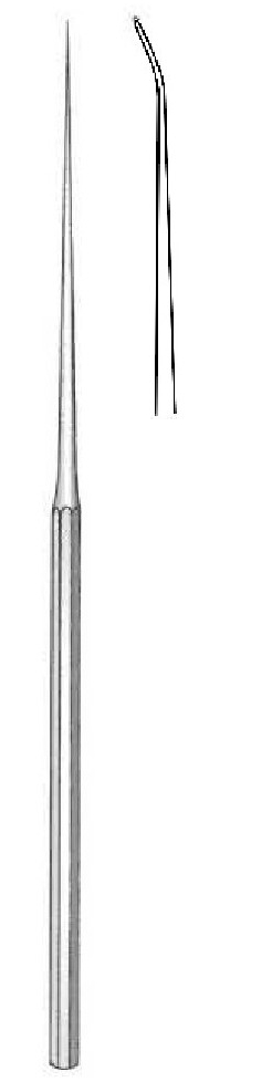 Barbara ear needle, angled - length = 16 cm / 6-1 / 4 "