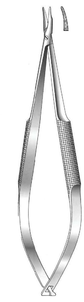 Barraquer needles with lock, teeth - length = 16 cm / 6-1 / 4 "