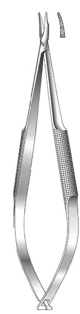 Porta agujas Barraquer sin bloqueo, dentado - longitud = 16 cm / 6-1/4"
