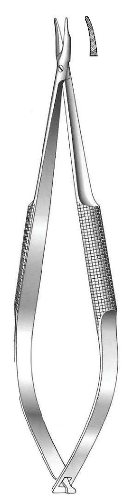 Barraquer needles with lock, teeth - length = 18 cm / 7 "