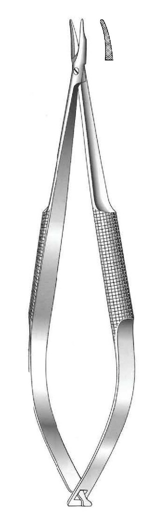 Porta agujas Barraquer sin bloqueo, dentado - longitud = 18 cm / 7"