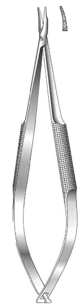 Porta agujas Barraquer sin bloqueo, dentado - longitud = 20 cm / 8"