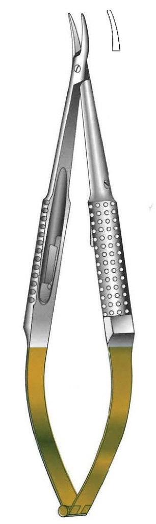 Porta agujas Barraquer con bloqueo, TC Gold - longitud = 20 cm / 8"