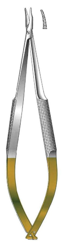 Porta agujas Barraquer sin bloqueo, dentado, TC Gold - longitud = 20 cm / 8"
