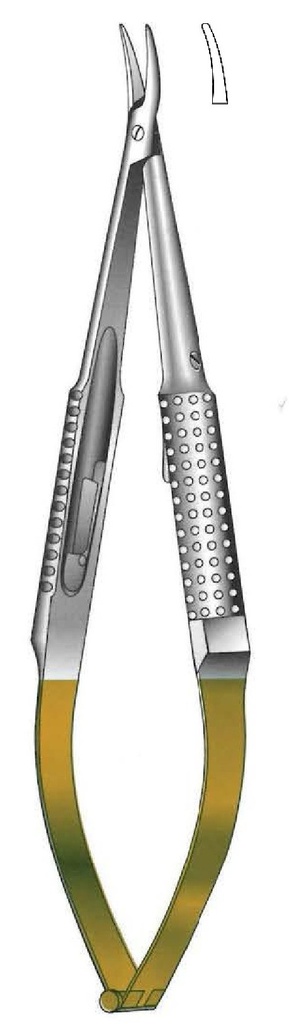 Porta agujas Barraquer sin bloqueo, TC Gold - longitud = 23 cm / 9"