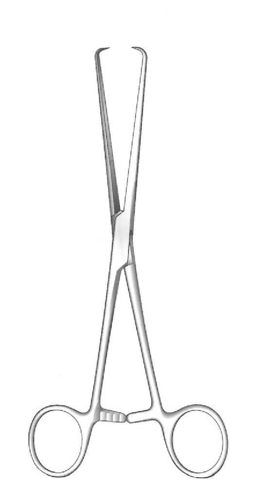 Barrett uterine clamp - length = 18 cm / 7 "